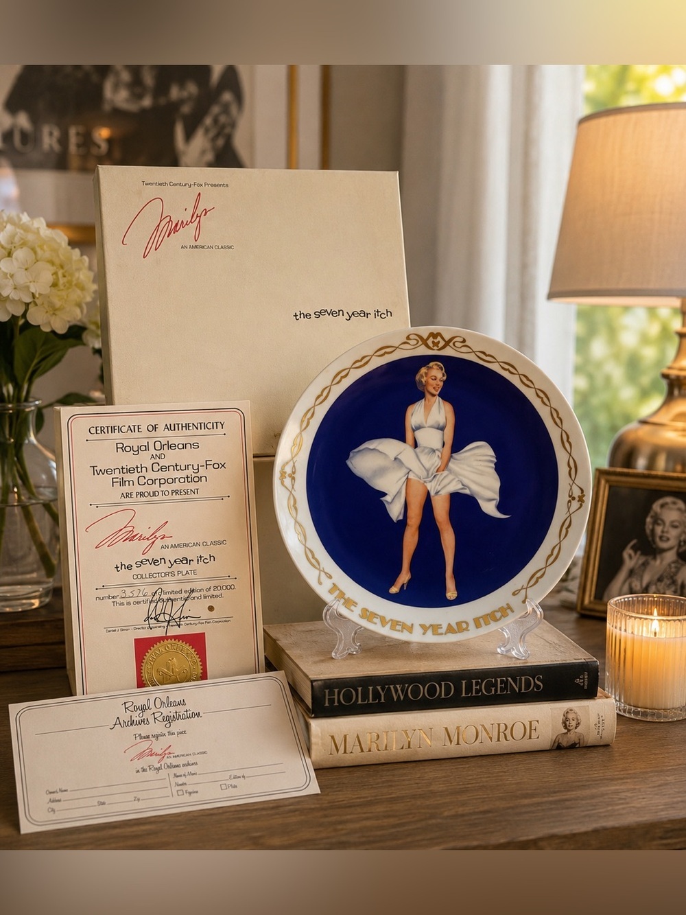 1982 Royal Orleans Marilyn Monroe Seven Year Itch Collector Plate NIB COA Box